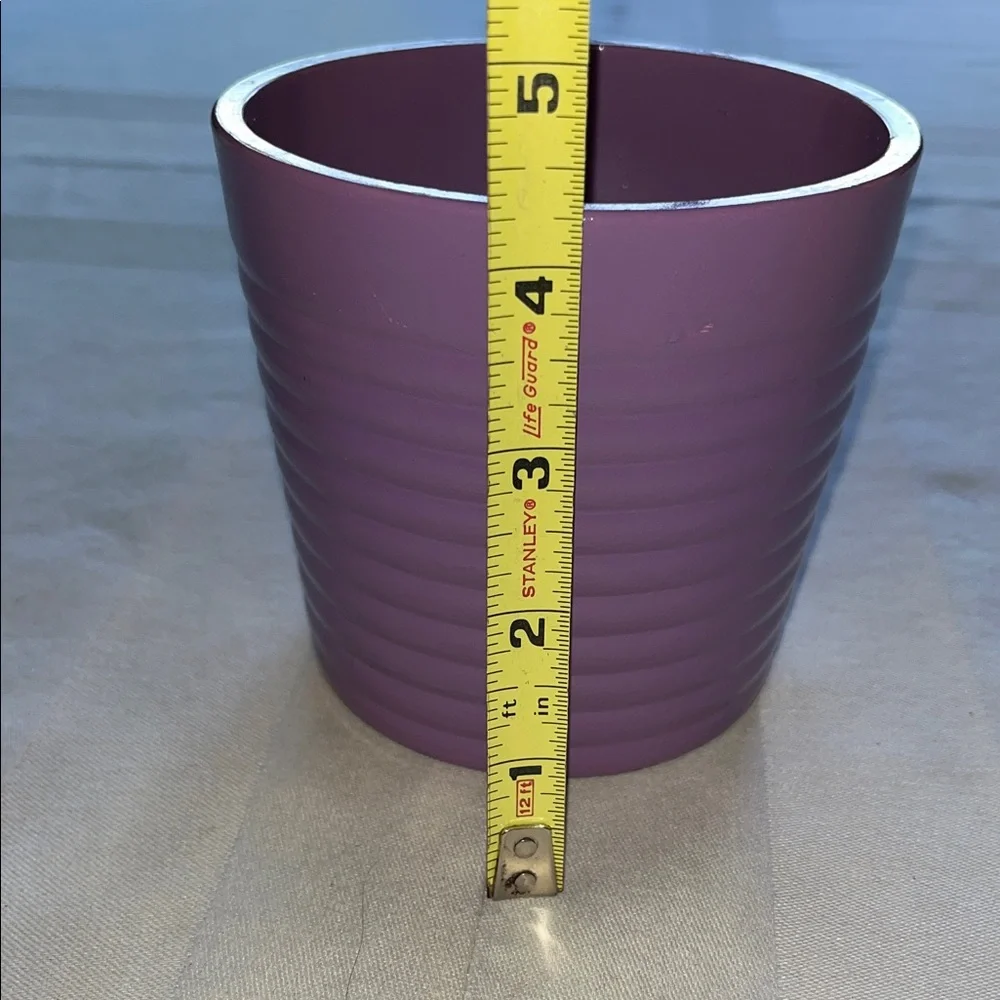 4” Nanquk In Nova Purple Ribbed Planter